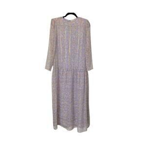 Vintage Hanae Mori Drop Waist Maxi Dress